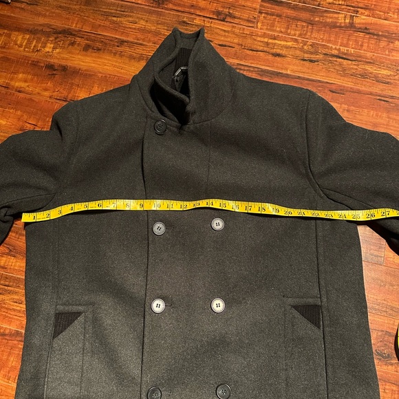 Andrew Marc mens Burnett Melton Wool Pea Coat - Picture 9 of 10
